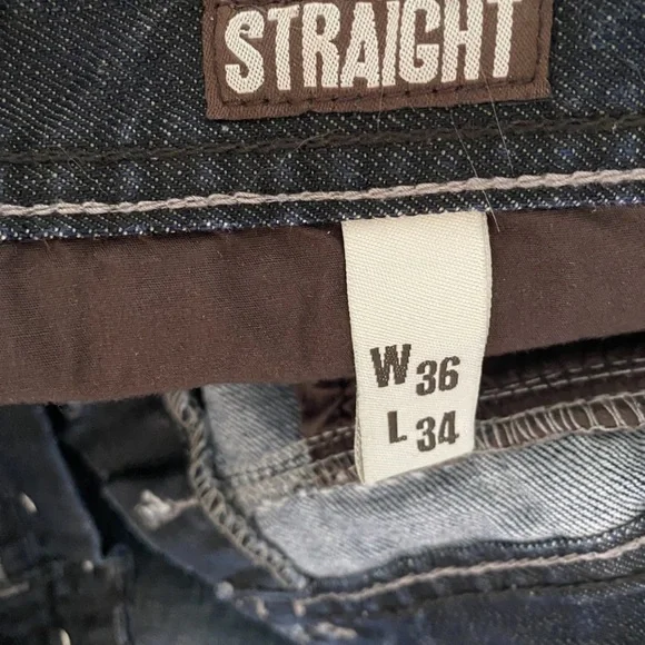 Urban Behavior Blue Straight Jeans Classic Style - Picture 4 of 6